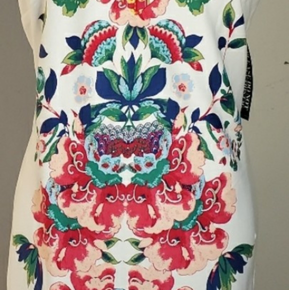 Ny&Co. - Floral Print Shift Dress | Color: White Pink | Size: S | NWT - Picture 4 of 4